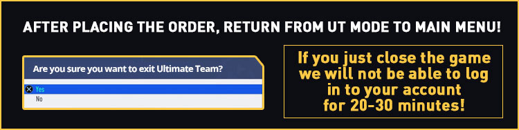 Logout from UT after placing order
